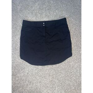 Adidas Essentials‎ 3 Stripes Womens Black Athletic Skort Sz 12